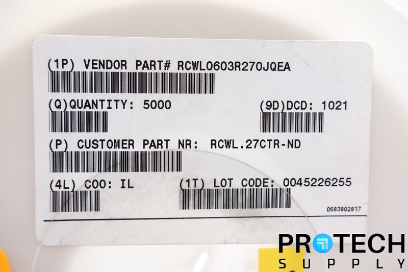 Load image into Gallery viewer, (Qty 5000) Vishay RCWL0603R270JQEA Roll of Chip Resistor ±5% NEW with WARRANTY