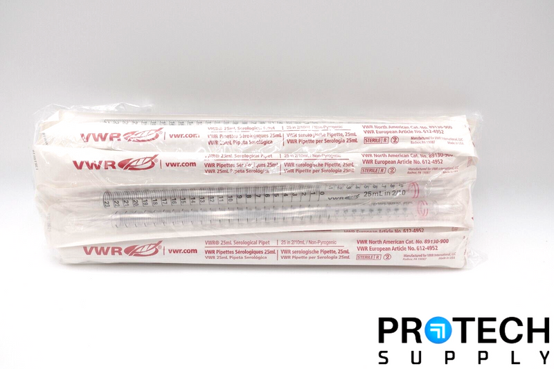 Load image into Gallery viewer, (25/Pk) VWR 89130-900 Disposable Serological Pipets 25mL NEW