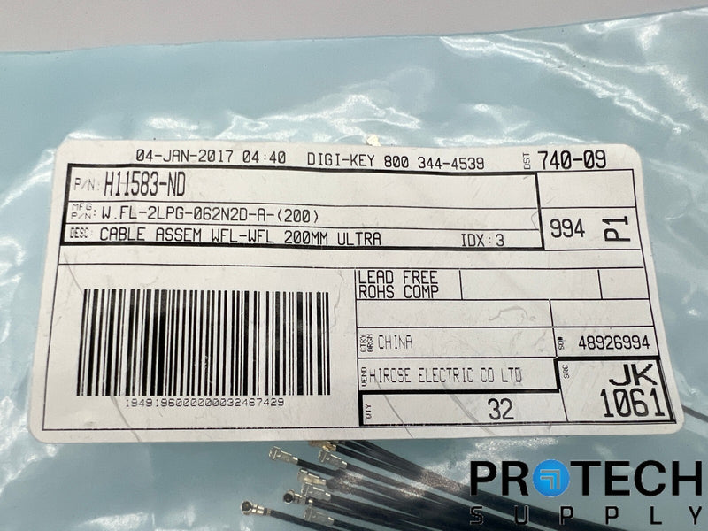 Load image into Gallery viewer, 14/Pk Hirose Electric Coaxial Cable WFL to WFL H11583-ND with WARRANTY