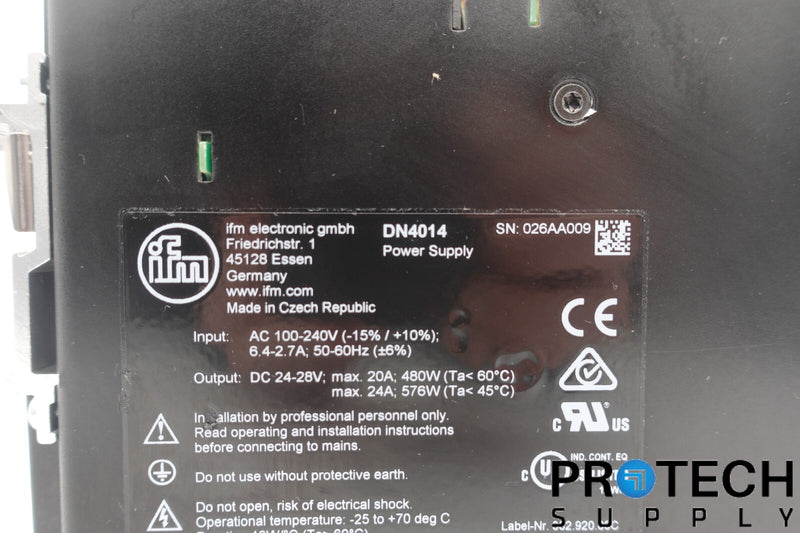 Load image into Gallery viewer, Ifm DN4014 1-Phase Supply 24V 20A 480W with WARRANTY