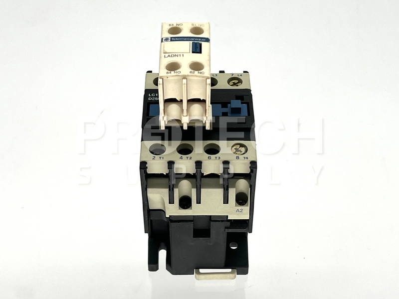 Load image into Gallery viewer, Telemecanique LC1 D25004 Contactor + LADN11 Auxiliary Contact Block w/ WARRANTY