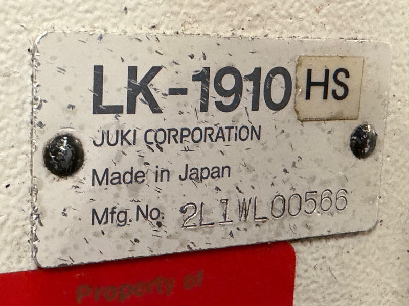 Load image into Gallery viewer, JUKI LK-1910HS Sewing Machine Complete Workstation