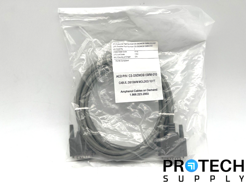 Load image into Gallery viewer, Amphenol RF D-Sub Cable 15-Pin DB15 CS-DSDMDB15MM-010 NEW with WARRANTY