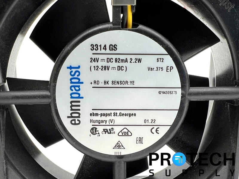 Load image into Gallery viewer, Ebmpapst 3314 GS 3-Wire Cooling Fan 92 x 92mm 24V with WARRANTY