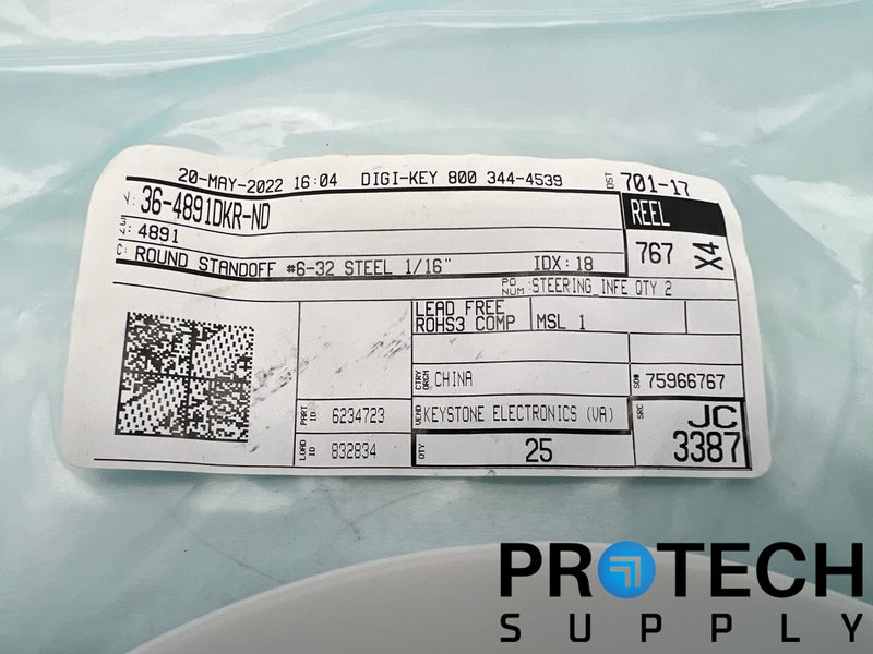Load image into Gallery viewer, 25/Pk Keystone Electronics 4891 Round Standoff Threaded #6-32 NEW