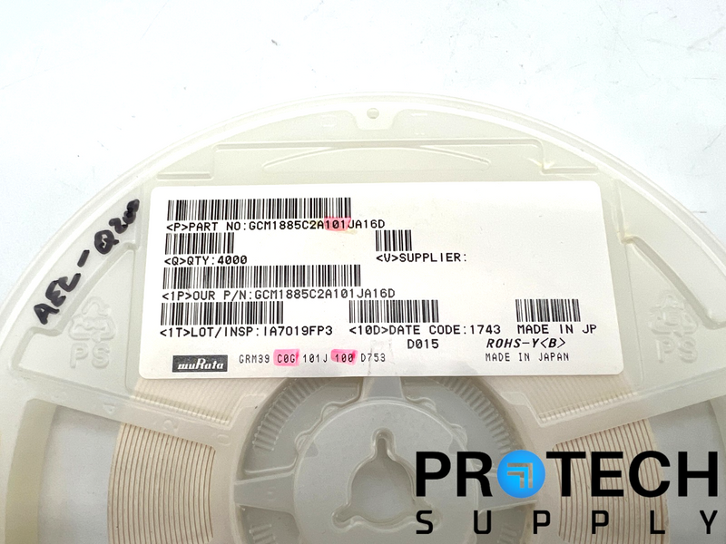 Load image into Gallery viewer, 4000/Pk Murata Electronics GCM1885C2A101JA16D Ceramic Capacitor 100V NEW