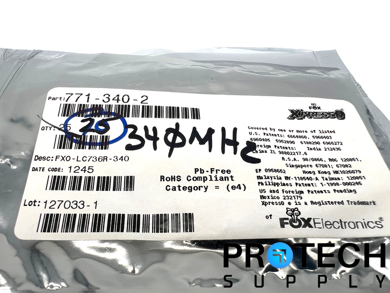 Load image into Gallery viewer, (25/Pk) Fox Electronic's XpressO FXO-LC736R-340.00 Oscillator w/ WARRANTY