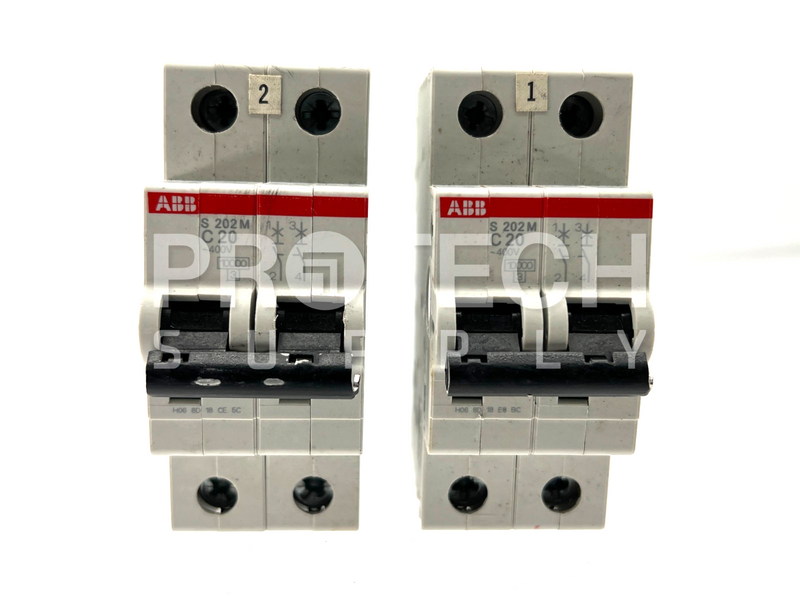 Load image into Gallery viewer, (Lot of 2) ABB 2CDS272001R0204 Circuit Breaker S202M-C20 with WARRANTY