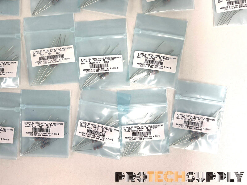Load image into Gallery viewer, NEW Lot of 51 Bags of Various Metal Oxide Film Resistors 62-7.5k Ohm w/ WARRANTY
