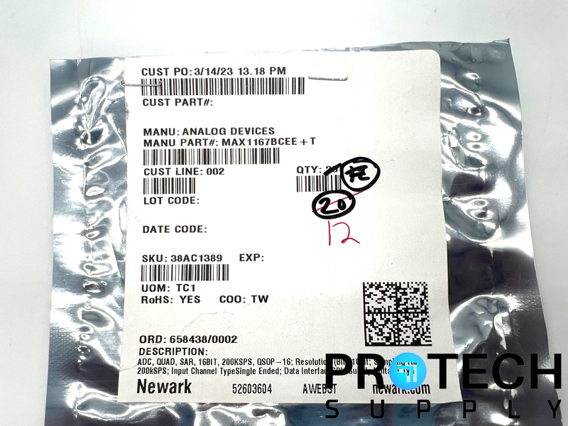 Load image into Gallery viewer, (15/Pk) Analog Devices MAX1167BCEE+ Analog to Digital Converter with WARRANTY