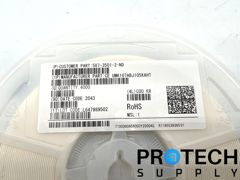 Load image into Gallery viewer, 4000/Pk Taiyo Yuden UMK107ABJ105KAHT Ceramic Capacitor X5R 50V NEW