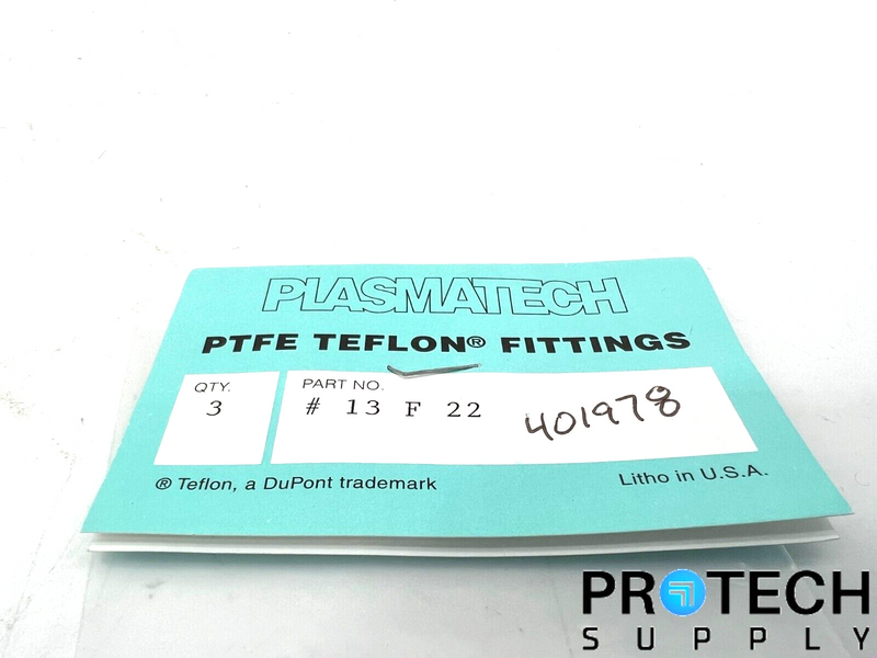 Load image into Gallery viewer, Lot of 8 PlasmaTech PTFE Telfon Fittings 11F22 & 13F22