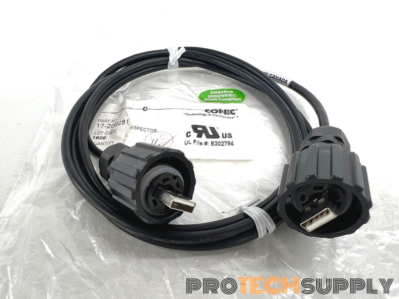 Load image into Gallery viewer, NEW Conec 17-200281 Circular Couple USB 2.0 A Male to Male 2m Cable w/ WARRANTY