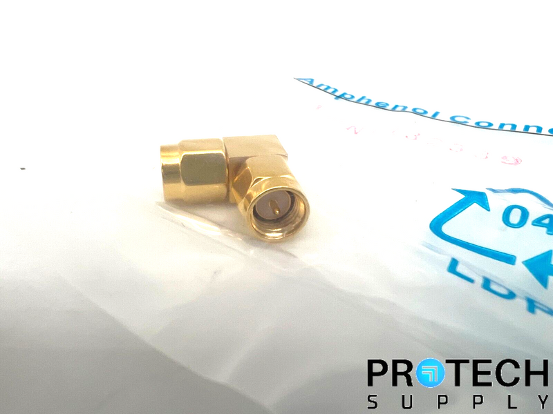 Load image into Gallery viewer, Amphenol SMA Plug to SMA Plug Right Angle Adapter 132339 NEW with WARRANTY