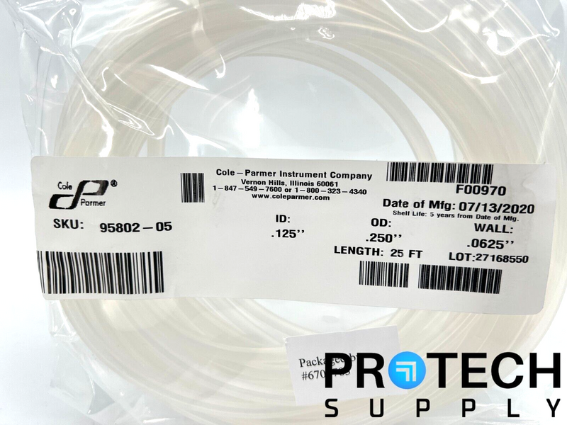 Load image into Gallery viewer, Cole Parmer 95802-05 Silicone Tubing 1/8' 25ft / Agilent 33-9019 NEW