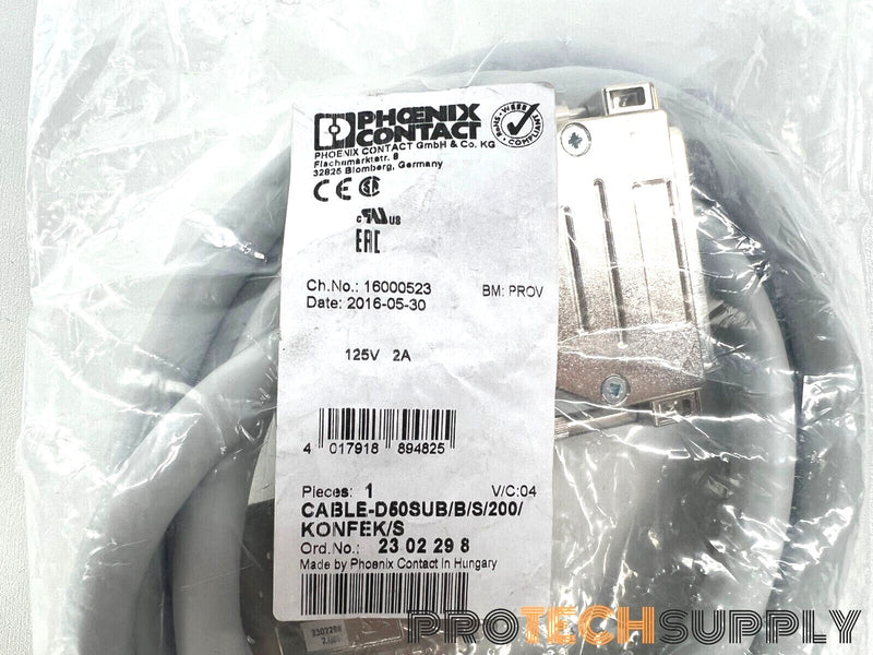 Load image into Gallery viewer, NEW Phoenix Contact D-SUB Socket Strip to D-SUB Pin Strip 2M Cable w/ WARRANTY