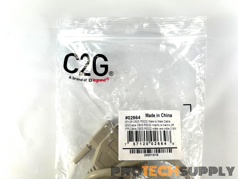 Load image into Gallery viewer, NEW CablesToGo Serial RS232 DB25 Male to Male 3 Ft. Cable 02664 with WARRANTY
