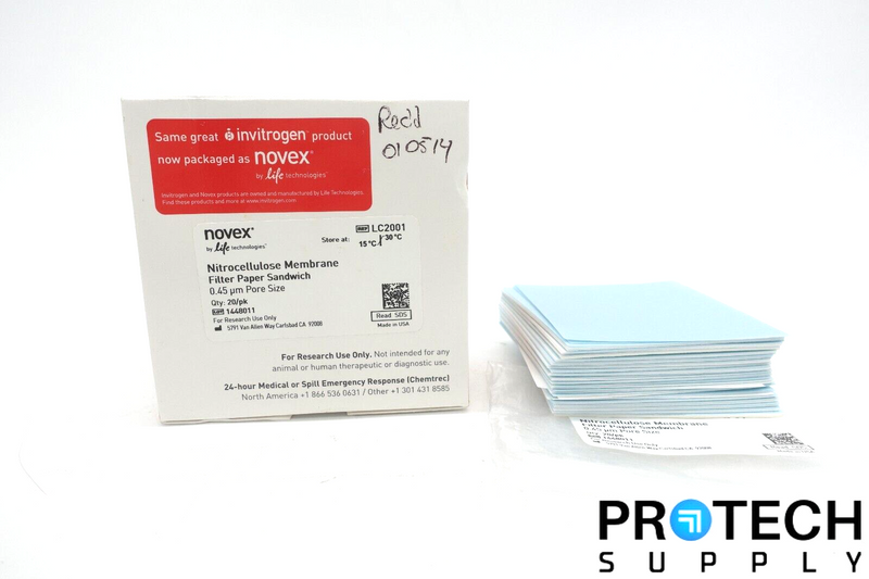 Load image into Gallery viewer, Apporx. 30/Pk INVITROGEN LC2001 Nitrocellulose/Filter Paper Sandwich 0.45μm NEW