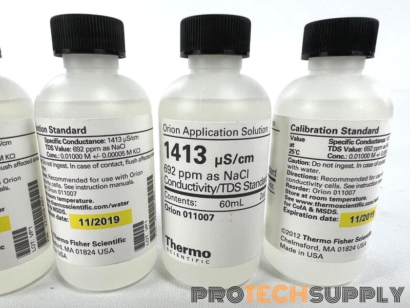 Load image into Gallery viewer, NEW 5x60 mL Bottle Thermo Scientific 011007 1413µS/cm Conductivity/TDS Standard