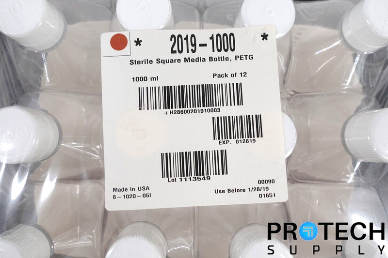 Load image into Gallery viewer, (Case of 12) Thermo Nalgene 2019-1000 Square PETG Media Bottles with WARRANTY