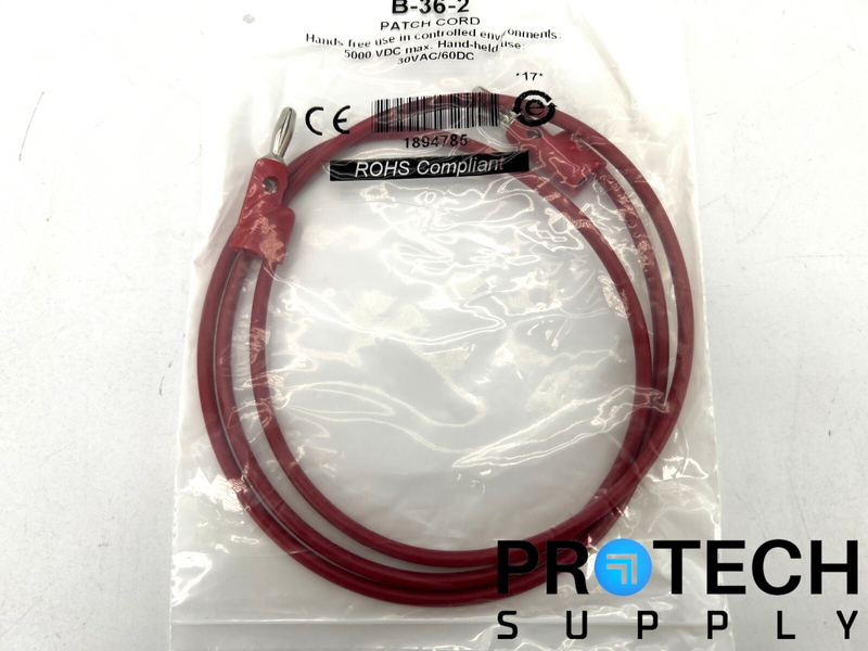 Load image into Gallery viewer, Pomona B-36-2 Patch Cord 30VAC/60DC NEW with WARRANTY
