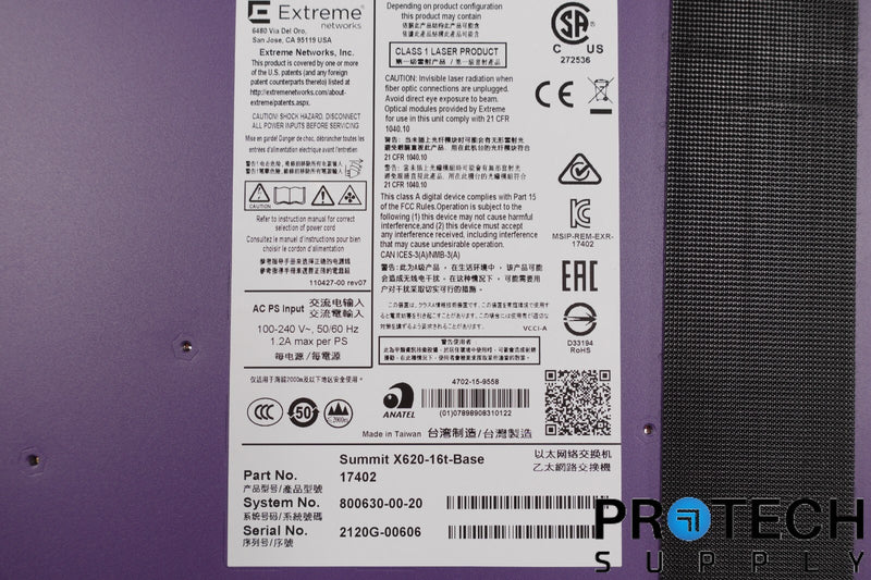 Load image into Gallery viewer, Extreme X620-16T-BASE 17402 1RU Ethernet Switch with WARRANTY