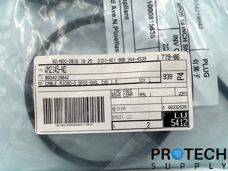 Load image into Gallery viewer, 2/Pk Molex D-Sub Cable Assembly D-Type WM2145-ND NEW with WARRANTY