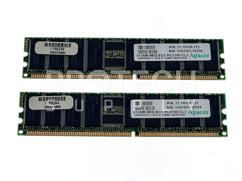 Load image into Gallery viewer, (Lot of 2) Apacer 77.10709.112 512Mb DDR1 RAM Module NEW GUARANTEED