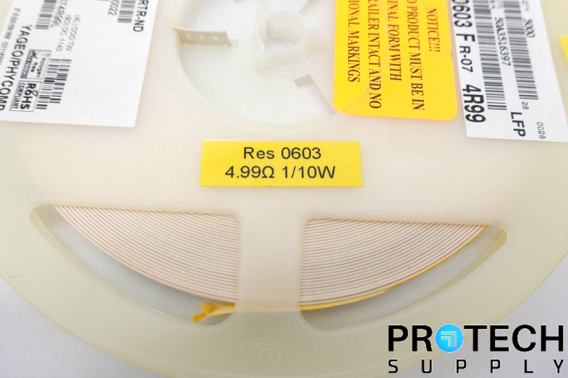 Load image into Gallery viewer, (Qty 5000) Yageo RC0603FR-074R99L Resistor Reel NEW with WARRANTY