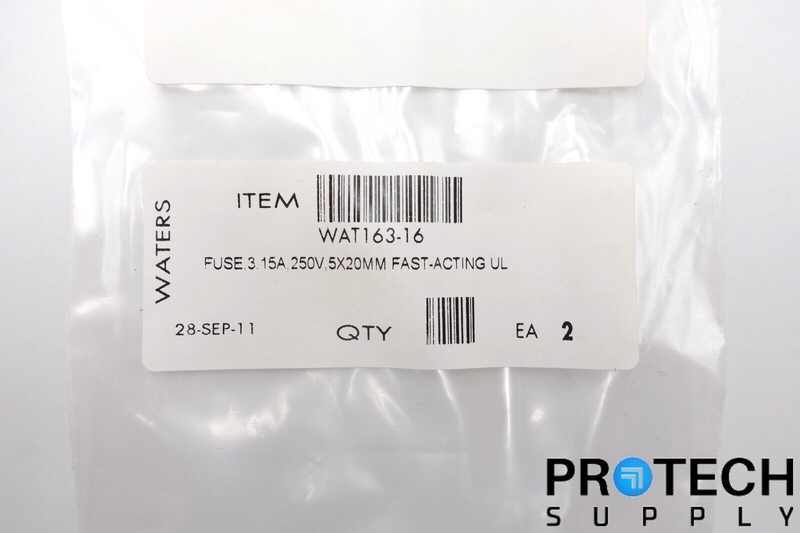 Load image into Gallery viewer, 2/Pk Waters WAT163-16 Fuse 3.15A 250V 5 X 20MM Fast Acting NEW with WARRANTY