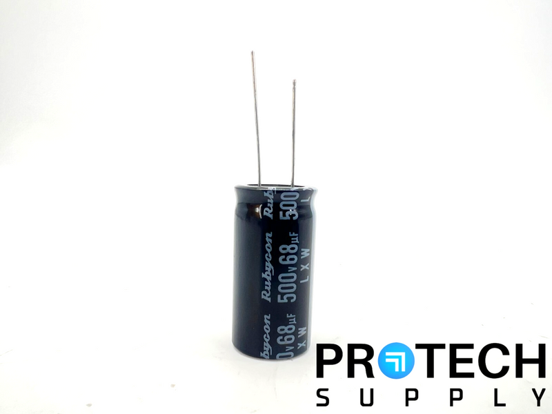 Load image into Gallery viewer, (10/Pk) Rubycon 500LXW68MEFR18X35 Aluminum Electrolytic Capacitor 68 µF 500 NEW