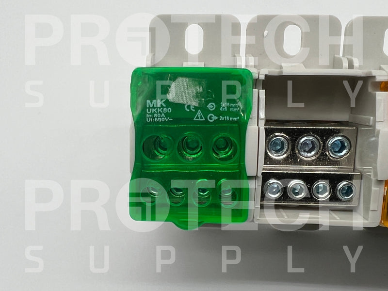 Load image into Gallery viewer, (Lot of 6) MK Electric UKK80 Unipolar Distribution Terminal Block with WARRANTY