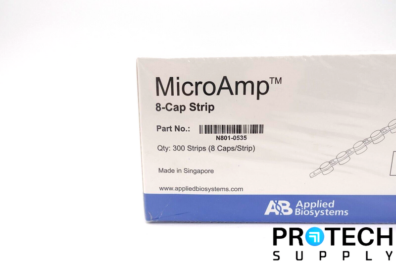 Load image into Gallery viewer, (300/Pk) Applied Biosystems / ABI N801-0535 MicroAMP 8-Cap Strip NEW w/ WARRANTY