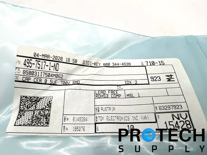 Load image into Gallery viewer, (Pack of 10) TDK B58031I7504M062 Ceramic Capacitor NEW with WARRANTY