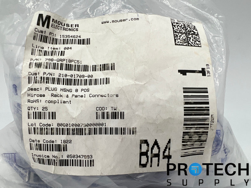 Load image into Gallery viewer, 11/Pk Hirose Connectors Rack & Panel HSNG 8 POS Plug 798-QRP18PC51 NEW