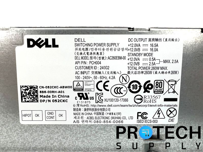 Load image into Gallery viewer, DELL 052CKC Switching Power Supply 260W 50-60Hz 4.2A with WARRANTY