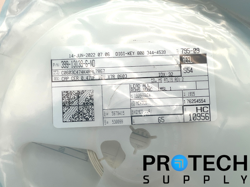Load image into Gallery viewer, 65/Pk KEMET C0603C474K4RALTU Ceramic Capacitor 16V NEW with WARRANTY