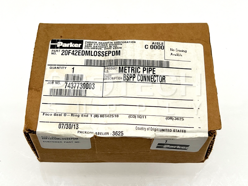 Load image into Gallery viewer, (Lot of 21) Parker 20F42EDMLOSSEPDM Face Seal O-Ring End 1 Connector w/ WARRANTY