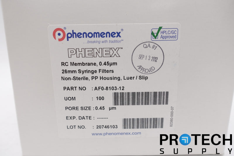 Load image into Gallery viewer, Phenex AF0-8103-12 Syringe Filters 0.45u Non-Sterile NEW