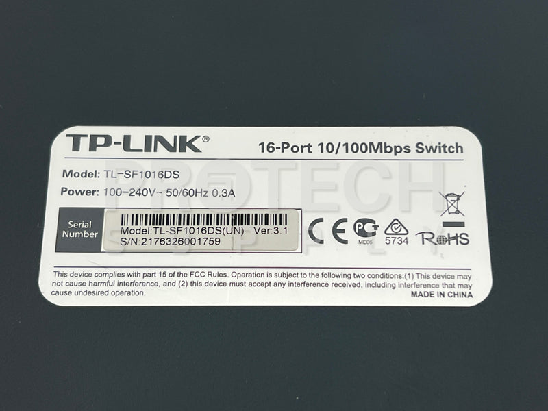 Load image into Gallery viewer, TP-Link TL-SF1016D 16 Port 10/100Mbps Desktop Switch GUARANTEED