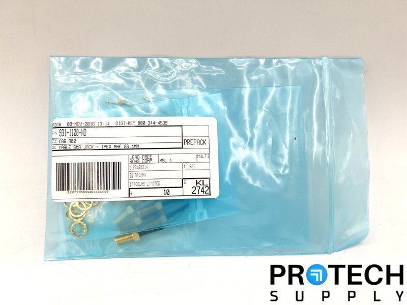Load image into Gallery viewer, 8/Pk Taoglas Limited Coaxial Cable Assy 3.740" 931-1100-ND with WARRANTY