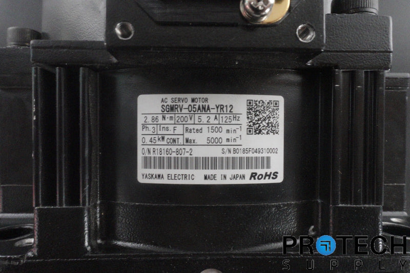 Load image into Gallery viewer, Yaskawa SGMRV-05ANA-YR12 AC Servo Motor w/ Gearbox & Motor Flange with WARRANTY