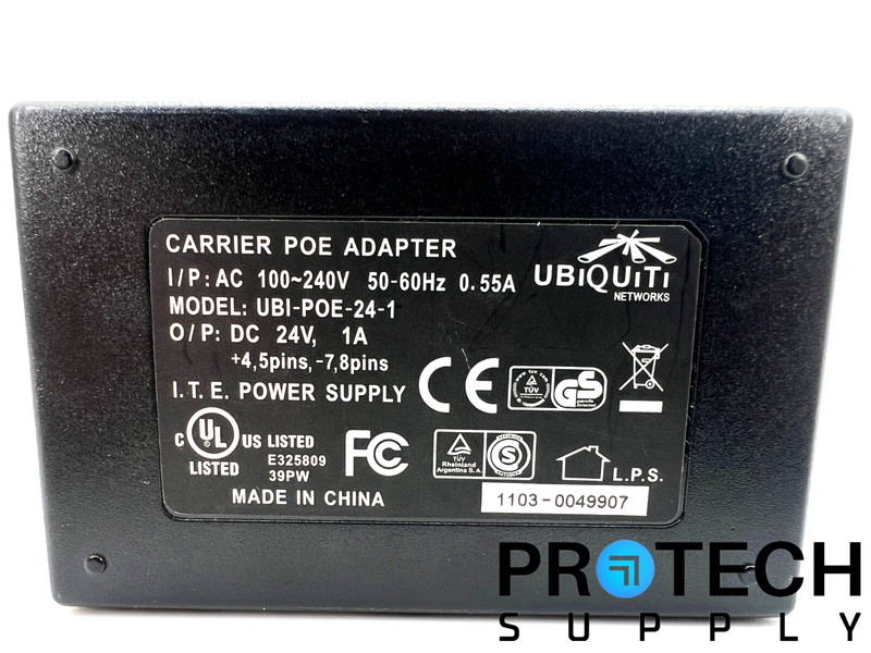 Load image into Gallery viewer, Ubiquiti UBI-POE-24-1 Carrier POE Adapter 50-60Hz 0.55A 24V with WARRANTY