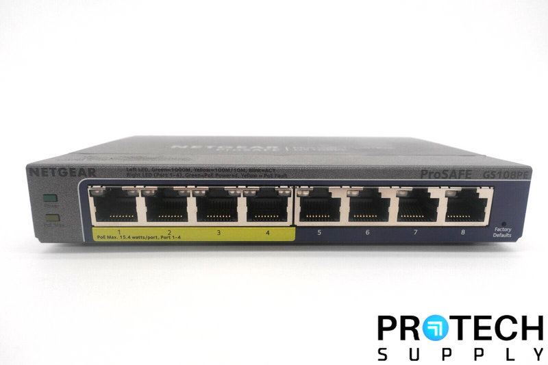 Load image into Gallery viewer, Netgear GS108PE ProSAFE Plus 8-Port Gigabit Switch & 4-Port PoE w/ WARRANTY