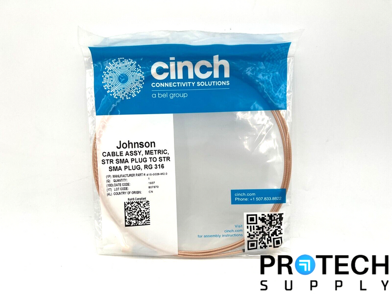 Load image into Gallery viewer, Johnson 415-0029-M2.0 SMA to SMA Coaxial Cable NEW with WARRANTY