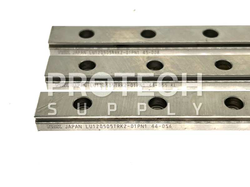 Load image into Gallery viewer, (Lot of 3) NSK JU120505TRK2-01PN1 Linear Guide Rail + LU12-1 Blocks w/ WARRANTY