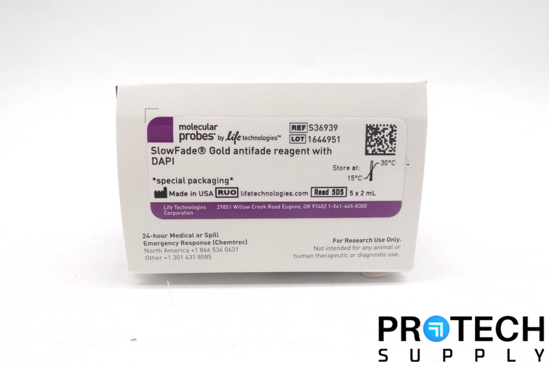 Load image into Gallery viewer, 4 x 2mL Invitrogen S36939 SlowFade Gold Antifade Reagent w/ DAPI NEW & WARRANTY