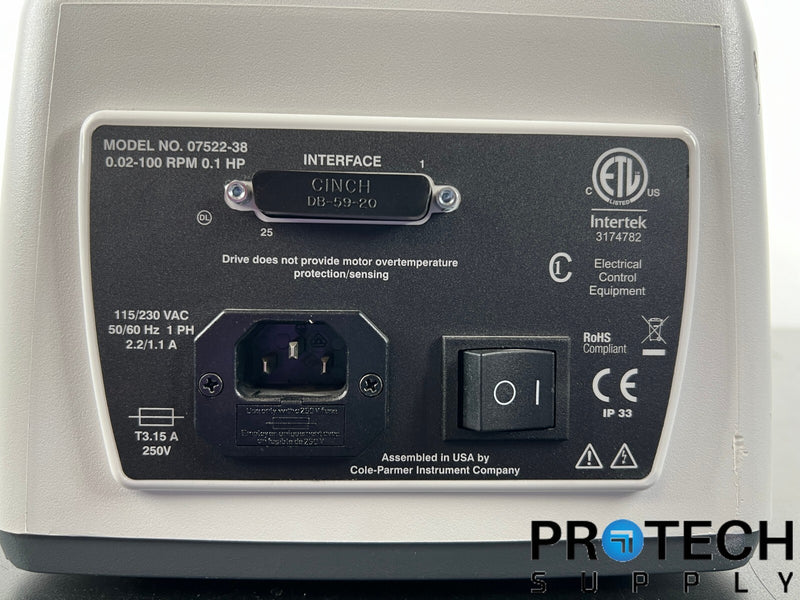 Load image into Gallery viewer, Cole Parmer 07522-38 Masterflex L/S Peristalsic Pump Drive UNTESTED