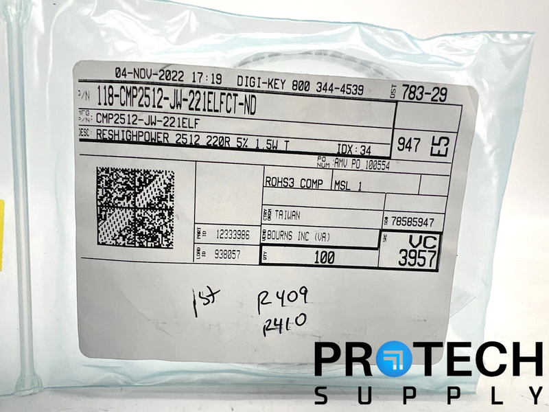 Load image into Gallery viewer, (Approx 80) Bourns CMP2512-JW-221ELF Chip Resistor 220 Ohms ±5% 2512 w/ WARRANTY