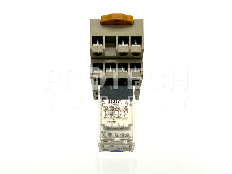 Load image into Gallery viewer, (Lot of 5) Omron MY4IN Relay + 0853EW Relay Base with WARRANTY